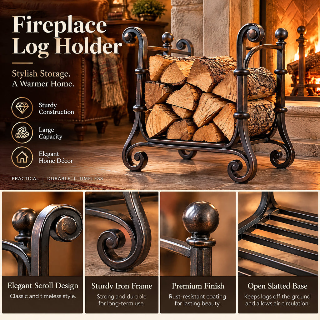 Briarston™ Fireplace Log Holder view 2