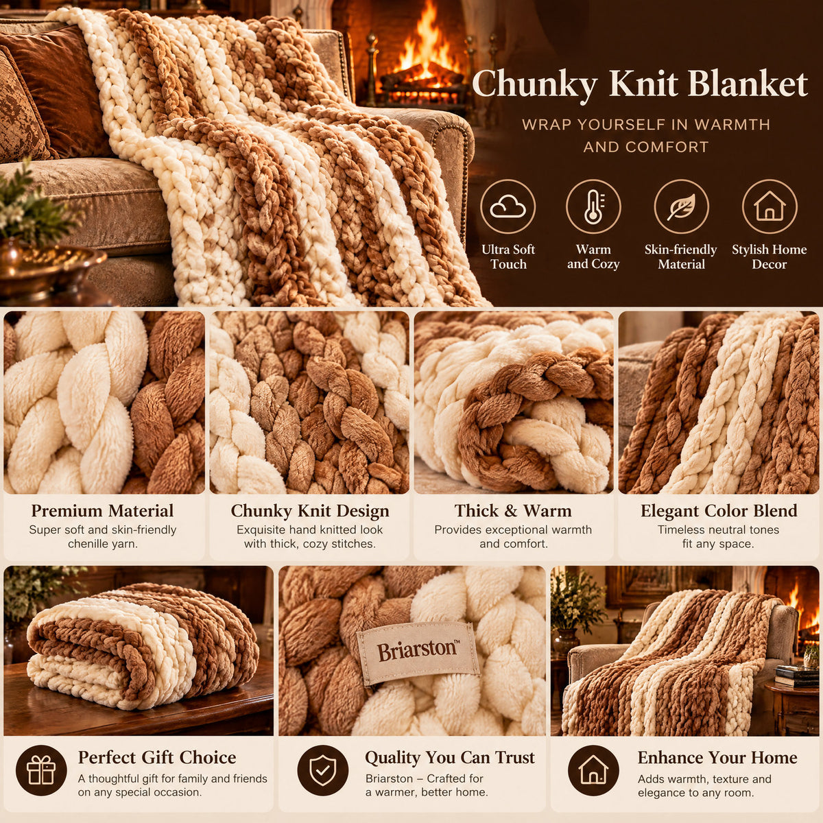 Briarston Chunky Knit Blanket image 3